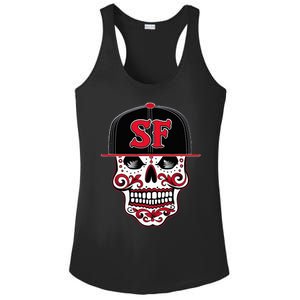 San Francisco Mexican Sugar Skull Design Bay Area Ladies PosiCharge Competitor Racerback Tank