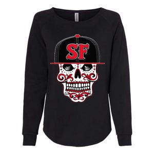 San Francisco Mexican Sugar Skull Design Bay Area Womens California Wash Sweatshirt