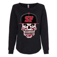 San Francisco Mexican Sugar Skull Design Bay Area Womens California Wash Sweatshirt