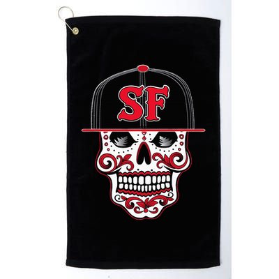 San Francisco Mexican Sugar Skull Design Bay Area Golf Towel