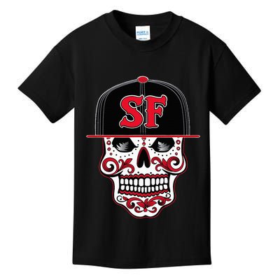 San Francisco Mexican Sugar Skull Design Bay Area Kids T-Shirt