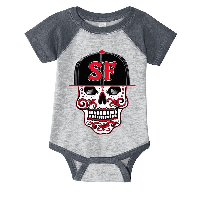 San Francisco Mexican Sugar Skull Design Bay Area Infant Baby Jersey Bodysuit