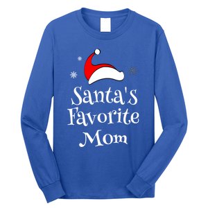 SantaS Favorite Mom Christmas Xmas Family Matching Holiday Gift Long Sleeve Shirt