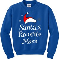 SantaS Favorite Mom Christmas Xmas Family Matching Holiday Gift Kids Sweatshirt