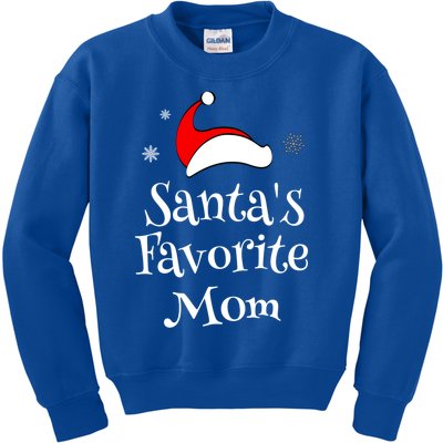 SantaS Favorite Mom Christmas Xmas Family Matching Holiday Gift Kids Sweatshirt