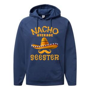 Seester Funny Mexican Sister Joke Humor Cinco De Mayo Cute Gift Performance Fleece Hoodie