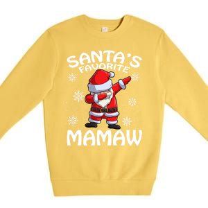 Santas Favorite Mamaw Christmas Gift Premium Crewneck Sweatshirt