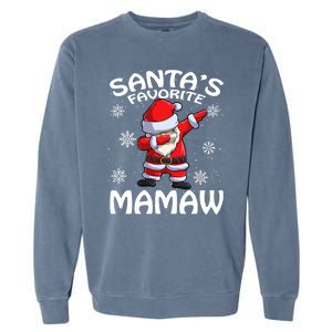 Santas Favorite Mamaw Christmas Gift Garment-Dyed Sweatshirt