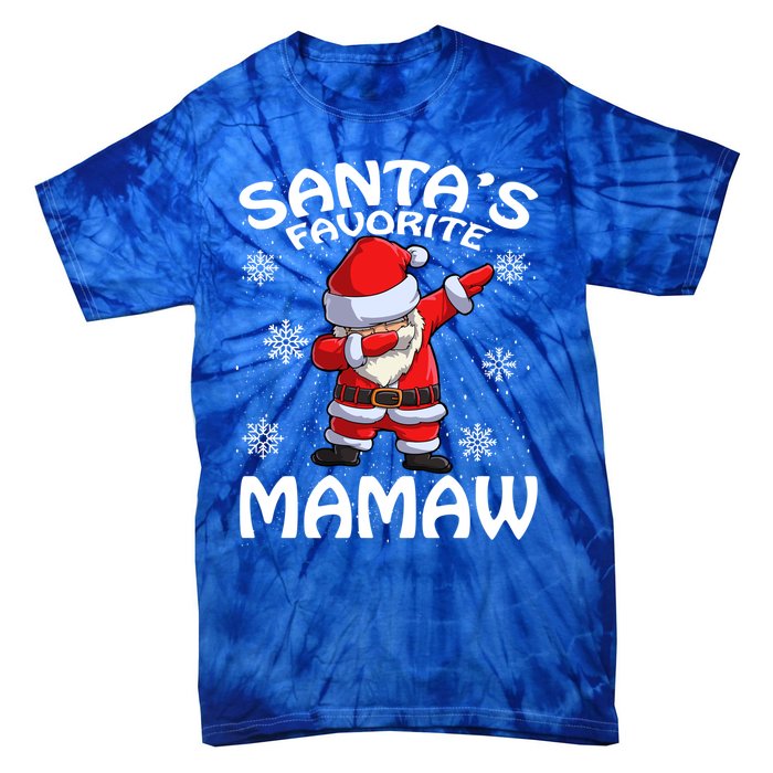 Santas Favorite Mamaw Christmas Gift Tie-Dye T-Shirt