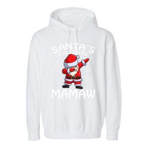 Santas Favorite Mamaw Christmas Gift Garment-Dyed Fleece Hoodie