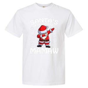 Santas Favorite Mamaw Christmas Gift Garment-Dyed Heavyweight T-Shirt