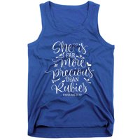 She's Far More Precious Than Jewel Bible Christian Religious Gift Tank Top