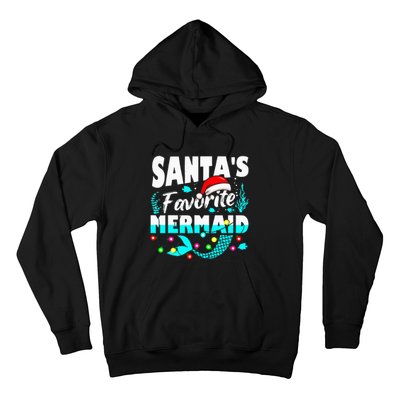 Santa's Favorite Mermaid Lover Christmas Xmas Funny Hoodie