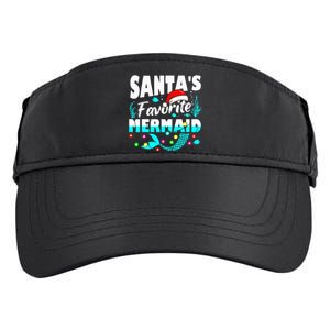 Santa's Favorite Mermaid Lover Christmas Xmas Funny Adult Drive Performance Visor