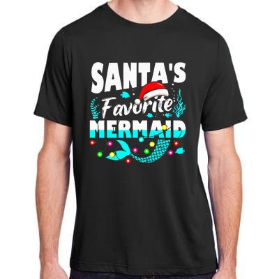 Santa's Favorite Mermaid Lover Christmas Xmas Funny Adult ChromaSoft Performance T-Shirt