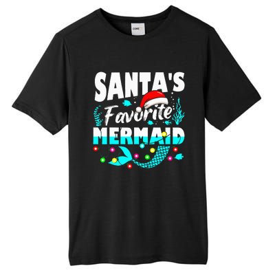 Santa's Favorite Mermaid Lover Christmas Xmas Funny Tall Fusion ChromaSoft Performance T-Shirt