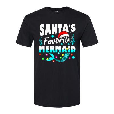 Santa's Favorite Mermaid Lover Christmas Xmas Funny Softstyle CVC T-Shirt