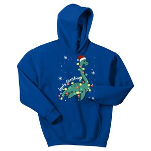 Snow Flakes Merry Christmas Plesiosaur Gift Kids Hoodie