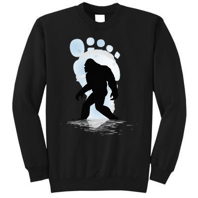 Sasquatch Footprint Moon Light Bigfoot Lovers Gifts Sweatshirt