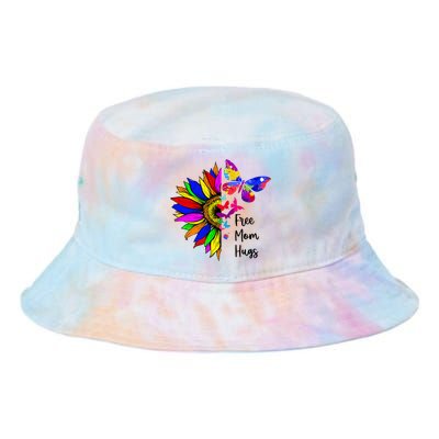 Sunflower Free Mom Hugs Butterfly Lgbt Pride Month Tie Dye Newport Bucket Hat