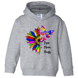 Sunflower Free Mom Hugs Butterfly Lgbt Pride Month Toddler Hoodie