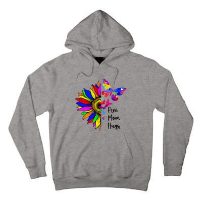 Sunflower Free Mom Hugs Butterfly Lgbt Pride Month Tall Hoodie