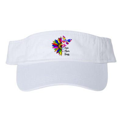 Sunflower Free Mom Hugs Butterfly Lgbt Pride Month Valucap Bio-Washed Visor