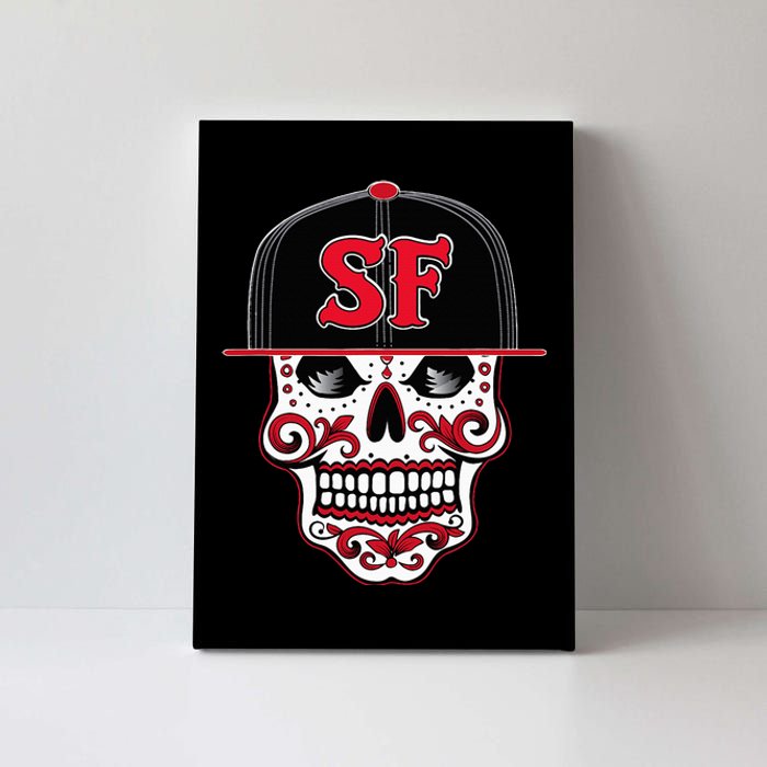 San Francisco Mexican Sugar Skull Design Bay Area Canvas