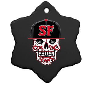 San Francisco Mexican Sugar Skull Design Bay Area Ceramic Star Ornament