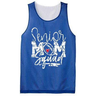 Senior Football Mom Squad Grunge Gift Mesh Reversible Basketball Jersey Tank