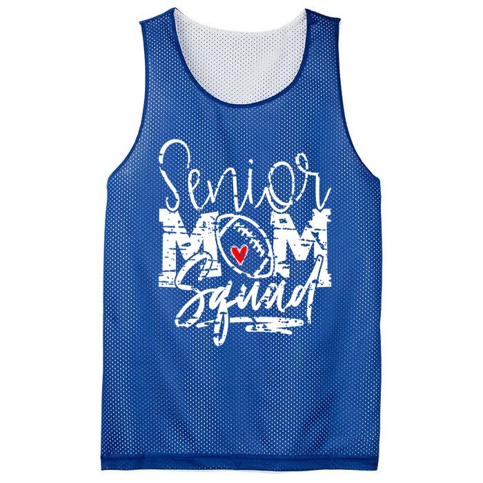 Senior Football Mom Squad Grunge Gift Mesh Reversible Basketball Jersey Tank