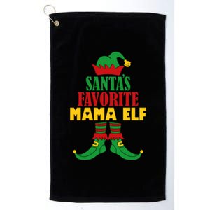 Santas Favorite Mama Elf Christmas Matching Holiday Gift Platinum Collection Golf Towel