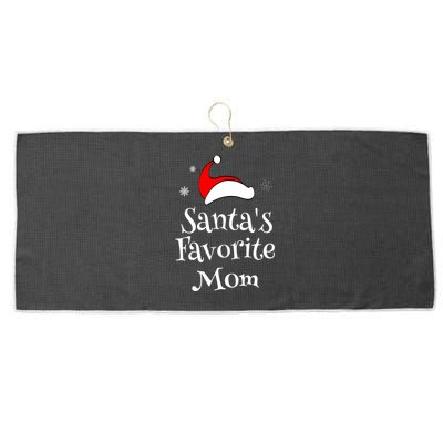 Santas Favorite Mom Christmas Xmas Family Matching Holiday Gift Large Microfiber Waffle Golf Towel