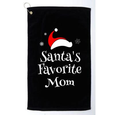 Santas Favorite Mom Christmas Xmas Family Matching Holiday Gift Platinum Collection Golf Towel