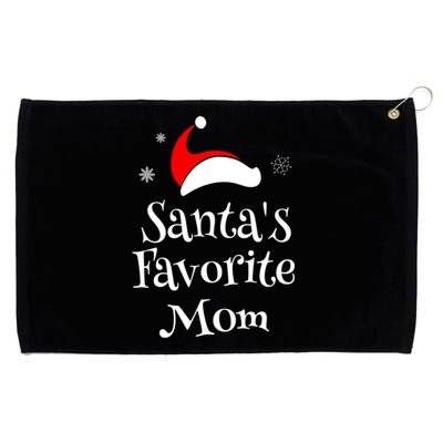 Santas Favorite Mom Christmas Xmas Family Matching Holiday Gift Grommeted Golf Towel