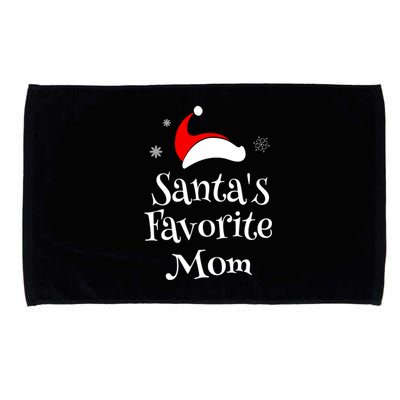 Santas Favorite Mom Christmas Xmas Family Matching Holiday Gift Microfiber Hand Towel