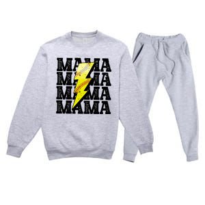 Softball Fan Mom Premium Crewneck Sweatsuit Set