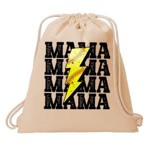 Softball Fan Mom Drawstring Bag