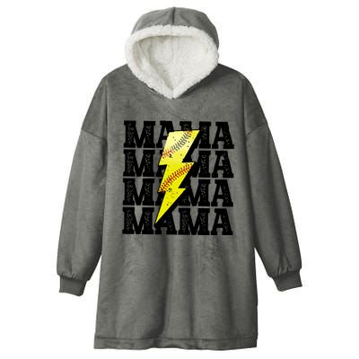 Softball Fan Mom Hooded Wearable Blanket