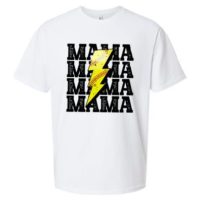 Softball Fan Mom Sueded Cloud Jersey T-Shirt