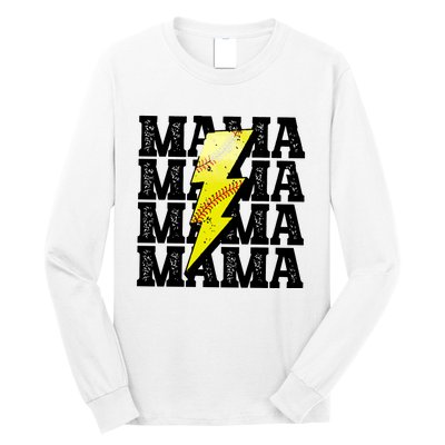 Softball Fan Mom Long Sleeve Shirt