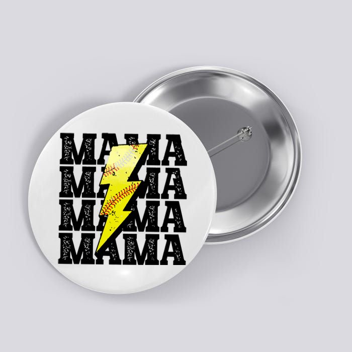 Softball Fan Mom Button