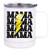 Softball Fan Mom 12 oz Stainless Steel Tumbler Cup