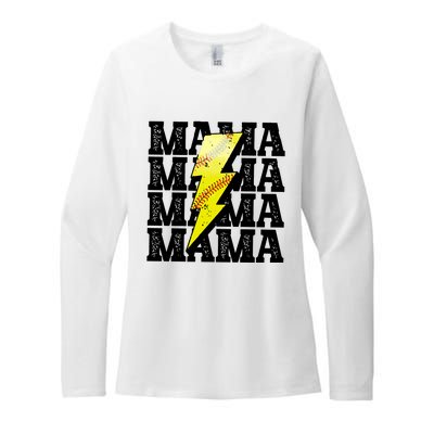 Softball Fan Mom Womens CVC Long Sleeve Shirt