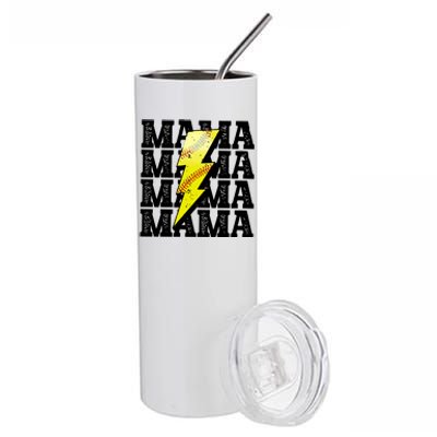 Softball Fan Mom Stainless Steel Tumbler