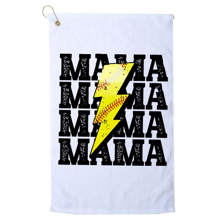 Softball Fan Mom Platinum Collection Golf Towel