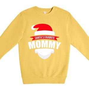 SantaS Favorite Mommy Gift Family Christmas Wear Premium Crewneck Sweatshirt