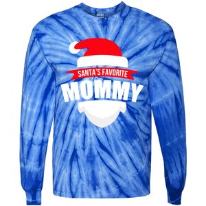 SantaS Favorite Mommy Gift Family Christmas Wear Tie-Dye Long Sleeve Shirt