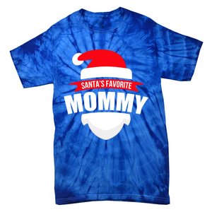 SantaS Favorite Mommy Gift Family Christmas Wear Tie-Dye T-Shirt