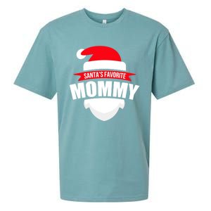 SantaS Favorite Mommy Gift Family Christmas Wear Sueded Cloud Jersey T-Shirt